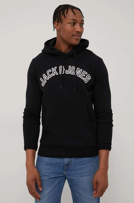 czarny Jack & Jones bluza Męski