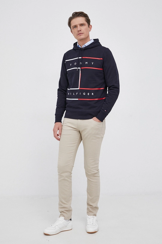 Tommy Hilfiger Bluza bawełniana granatowy