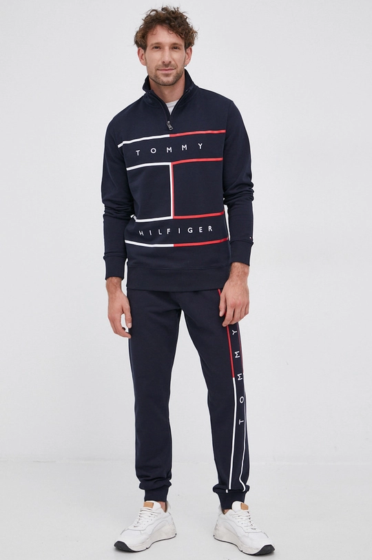 Tommy Hilfiger Bluza bawełniana granatowy