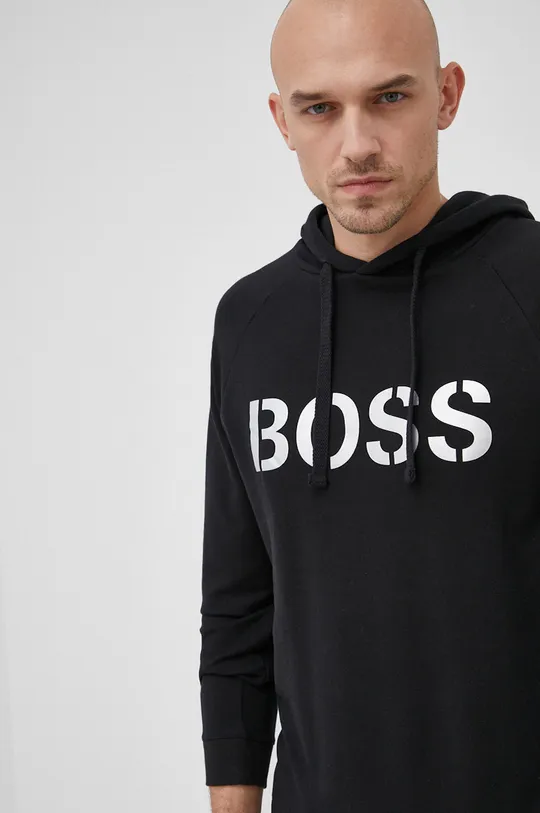 czarny Boss Bluza 50465044 Męski