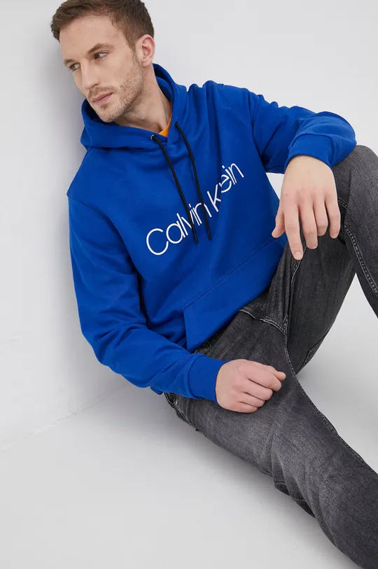 голубой Хлопковая кофта Calvin Klein Мужской