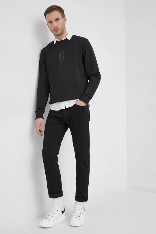 czarny Calvin Klein - Bluza bawełniana Męski