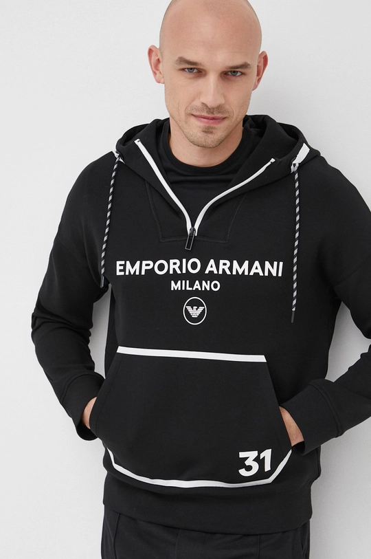 czarny Emporio Armani bluza