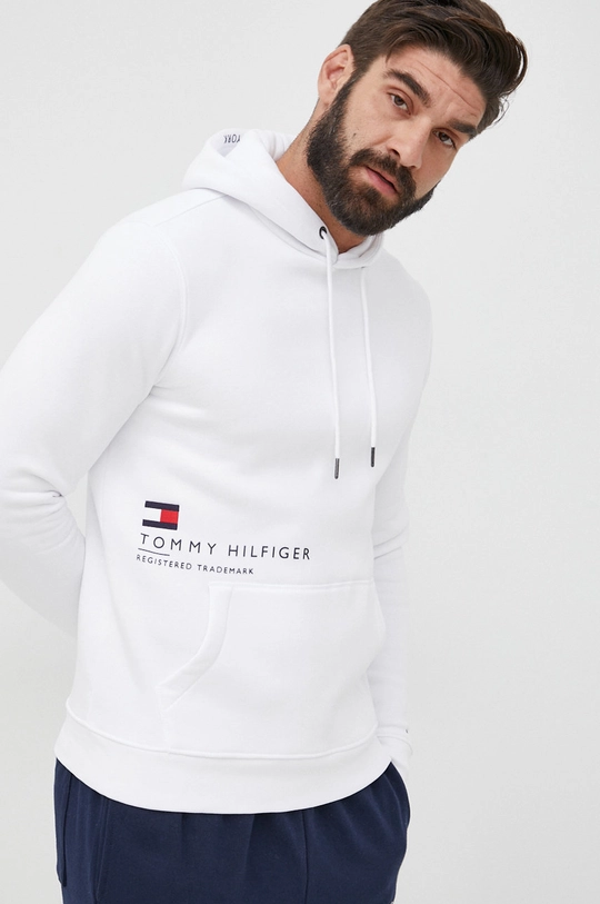 bijela Dukserica Tommy Hilfiger Muški