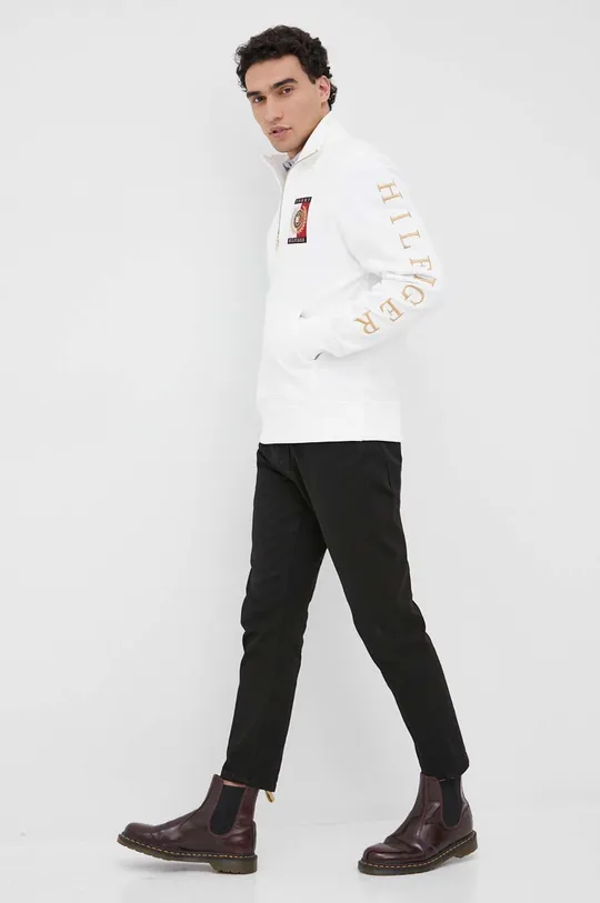 Βαμβακερή μπλούζα Tommy Hilfiger Icon λευκό