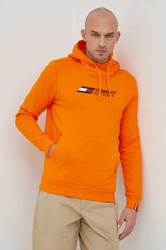 πορτοκαλί Βαμβακερή μπλούζα Tommy Hilfiger