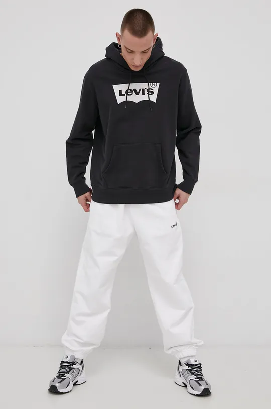 μαύρο Βαμβακερή μπλούζα Levi's Ανδρικά