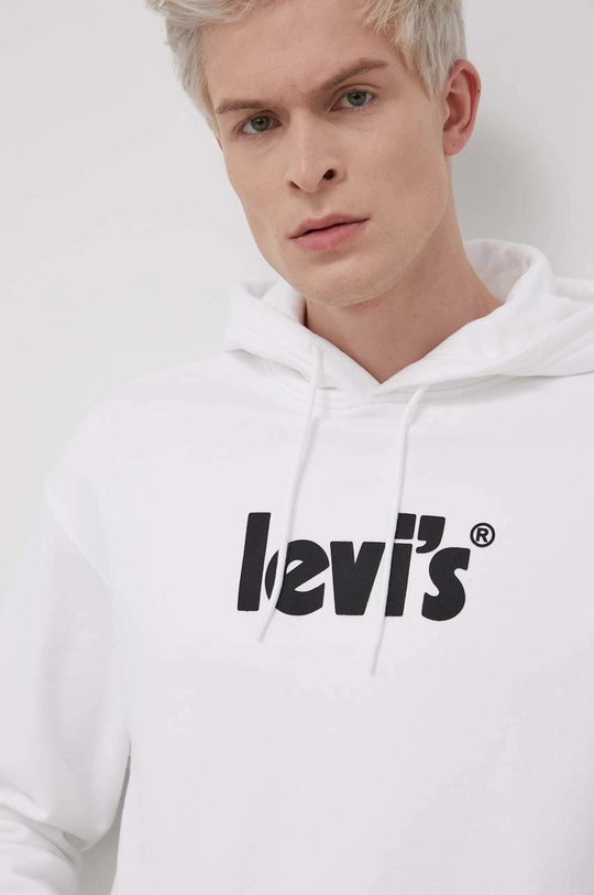 λευκό Βαμβακερή μπλούζα Levi's