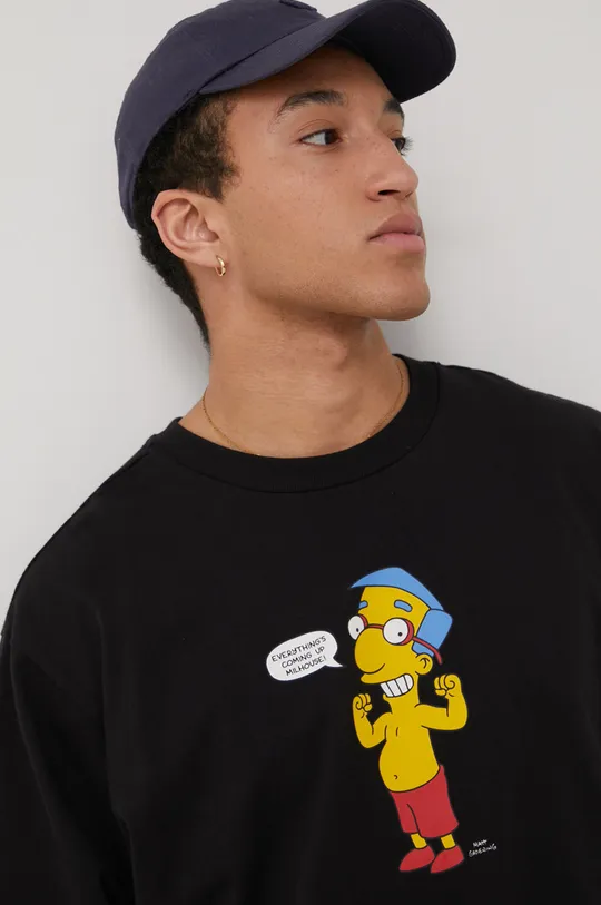 μαύρο Βαμβακερή μπλούζα Levi's X Simpson