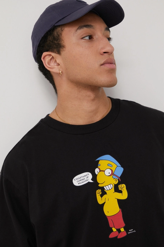 čierna Bavlnená mikina Levi's X Simpson