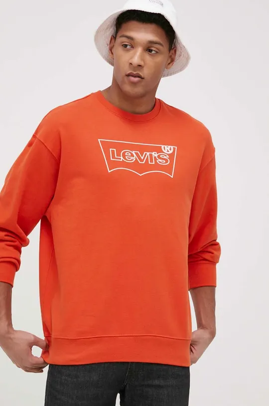 πορτοκαλί Levi's - Βαμβακερή μπλούζα