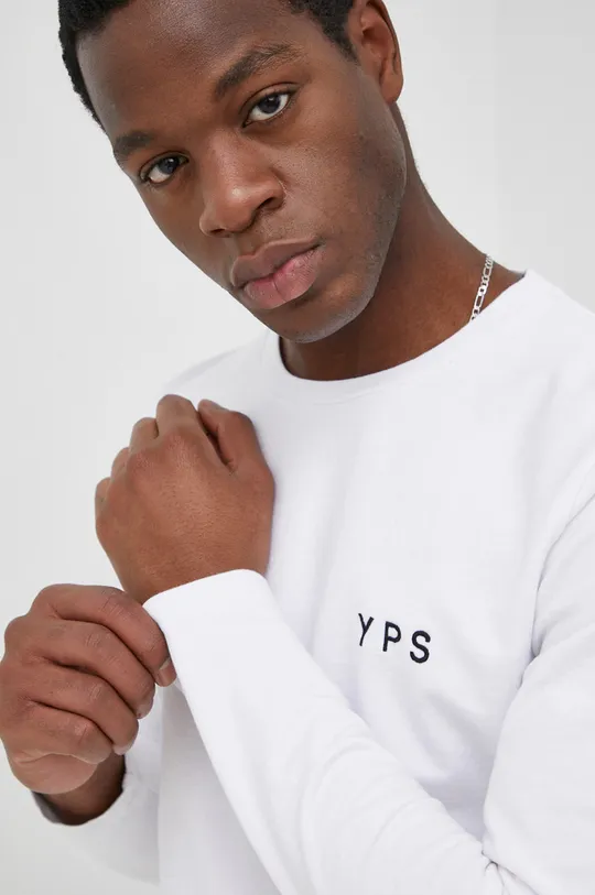λευκό Βαμβακερή μπλούζα με μακριά μανίκια Young Poets Society Ανδρικά