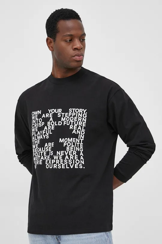 črna Young Poets Society bombažni pulover Moški