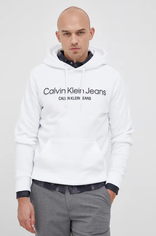 biela Mikina Calvin Klein Jeans Pánsky