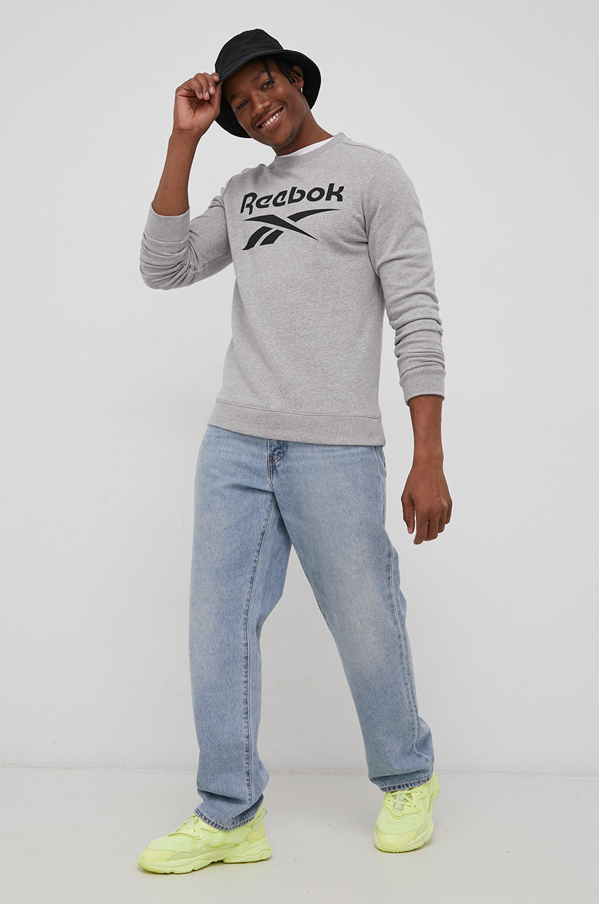 szary Reebok Bluza H54480 Męski