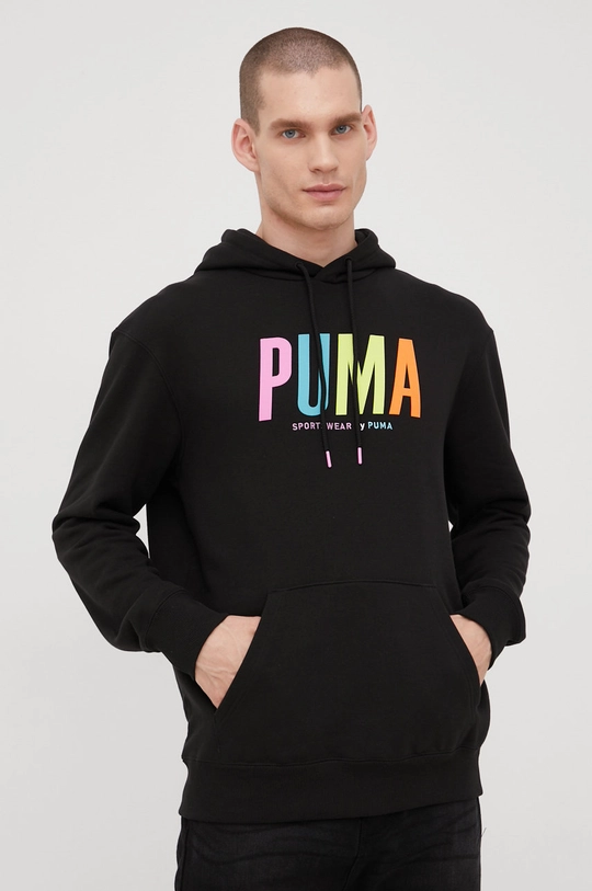 Bavlnená mikina Puma 533621 čierna