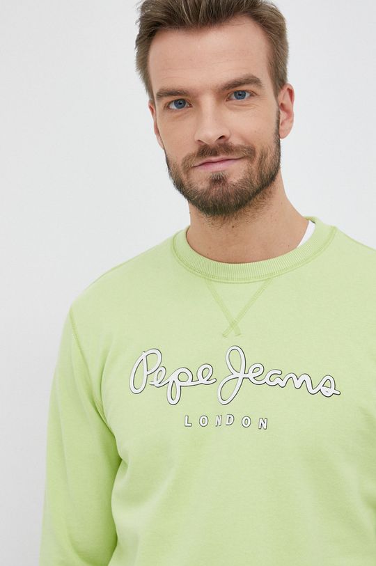 κίτρινο πράσινο Βαμβακερή μπλούζα Pepe Jeans GEORGE CREW
