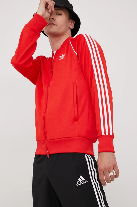 Bluza adidas Originals Adicolor Classics Primeblue SST Track Jacket rdeča