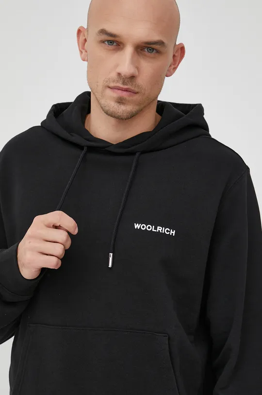μαύρο Βαμβακερή μπλούζα Woolrich