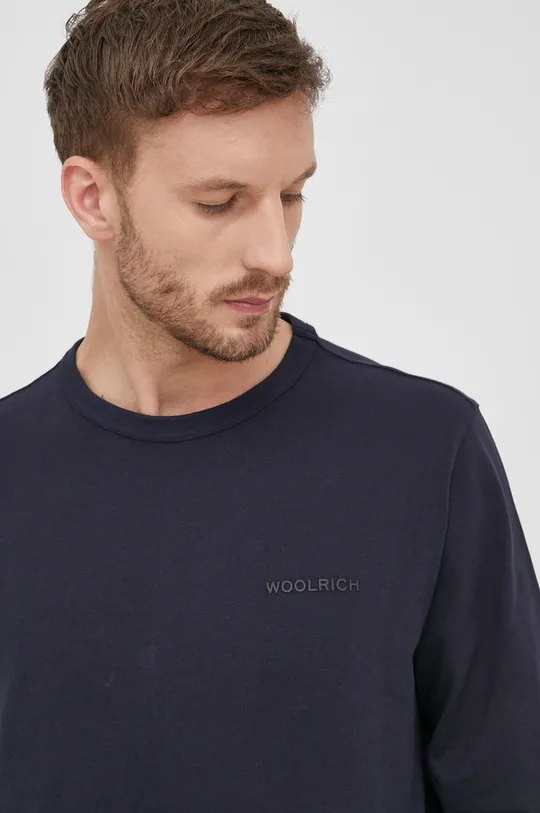Βαμβακερή μπλούζα Woolrich  100% Βαμβάκι