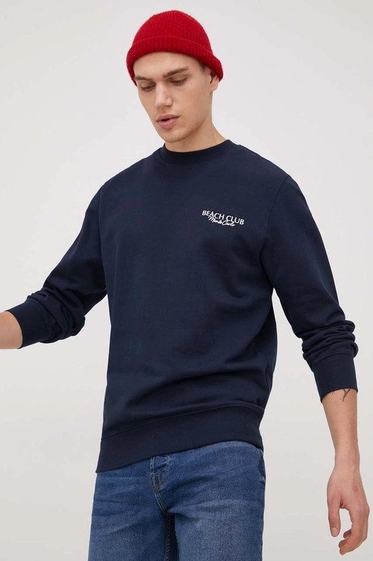 Jack & Jones bluza bawełniana granatowy