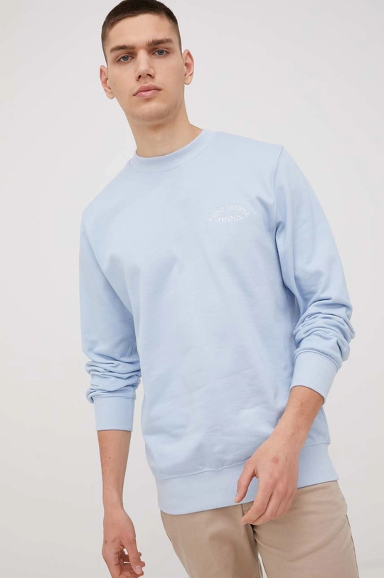 Jack & Jones bluza bawełniana niebieski