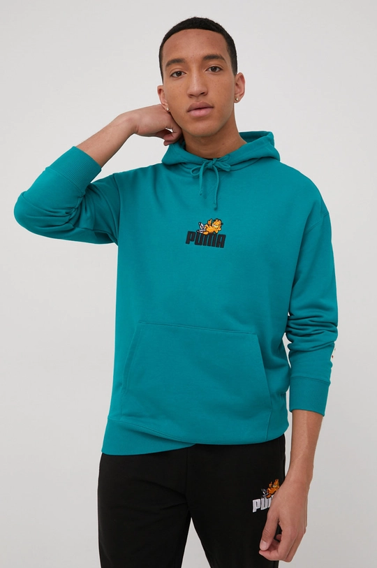 Puma cotton sweatshirt PUMA x GARFIELD  Basic material: 100% Cotton Rib-knit waistband: 96% Cotton, 4% Elastane