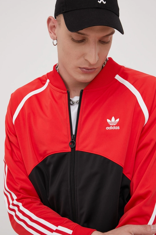 czerwony adidas Originals bluza HC2076 Męski