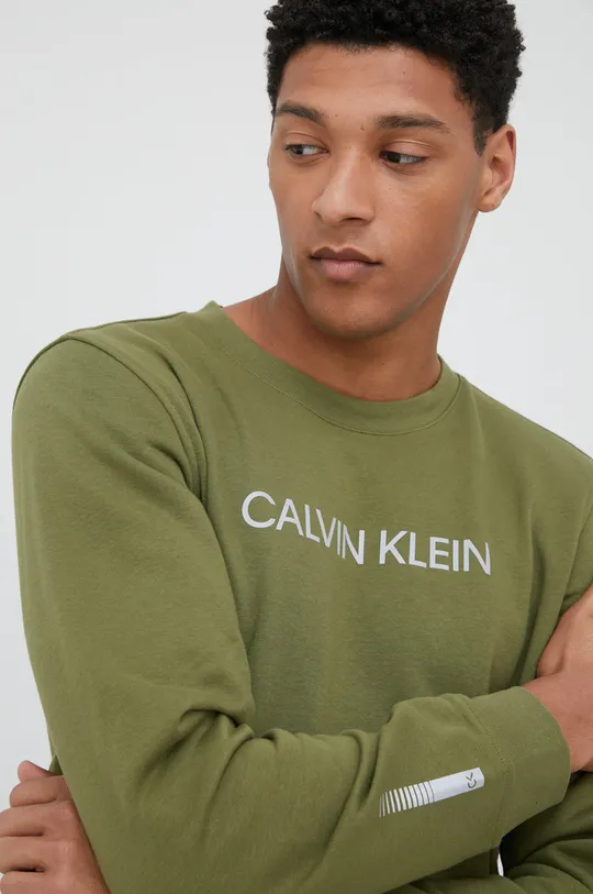 zielony Calvin Klein Performance bluza dresowa