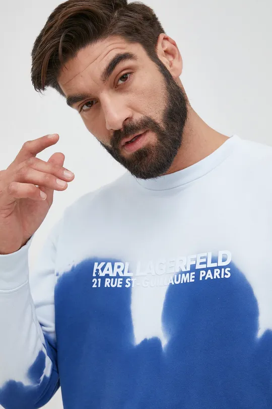 μπλε Βαμβακερή μπλούζα Karl Lagerfeld