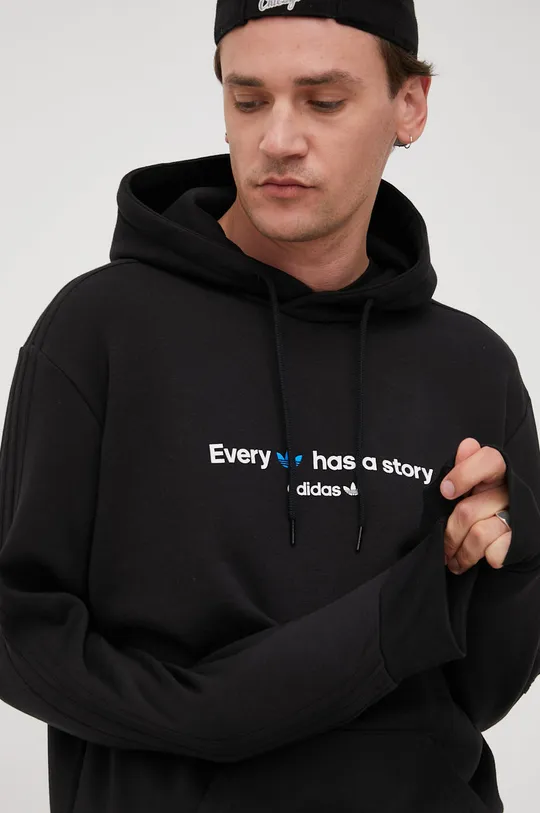 čierna Mikina adidas Originals  Trefoil Hoodie Pánsky