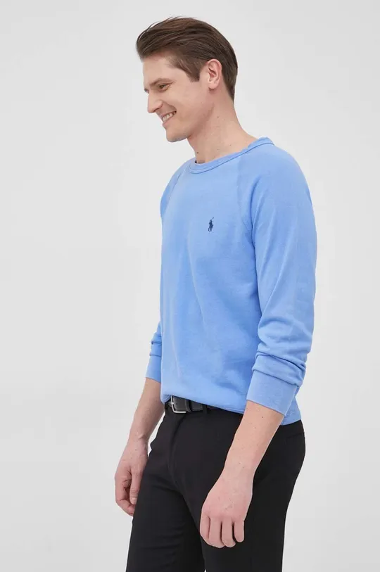 Polo Ralph Lauren bluza bawełniana 710644952040 niebieski