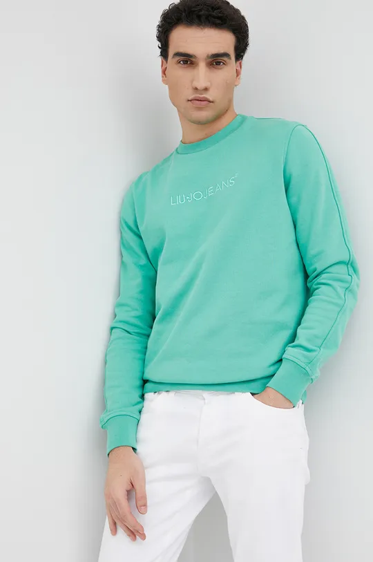 πράσινο Βαμβακερή μπλούζα Liu Jo Ανδρικά