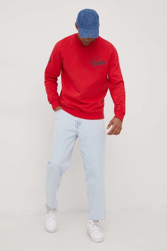 Superdry bluza bawełniana czerwony