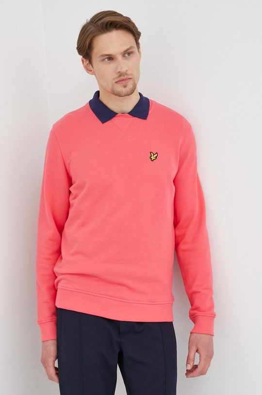 różowy Lyle & Scott bluza bawełniana Męski