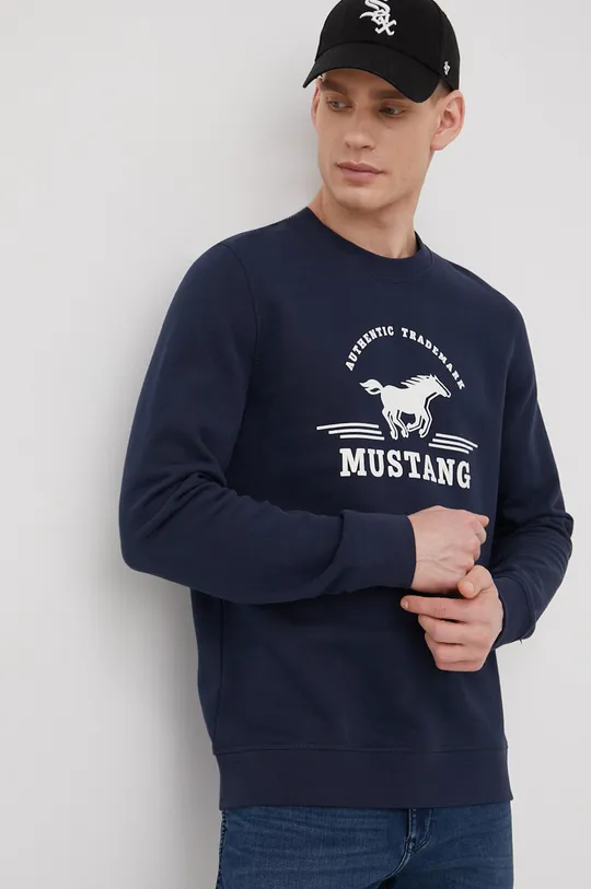 granatowy Mustang bluza bawełniana Męski