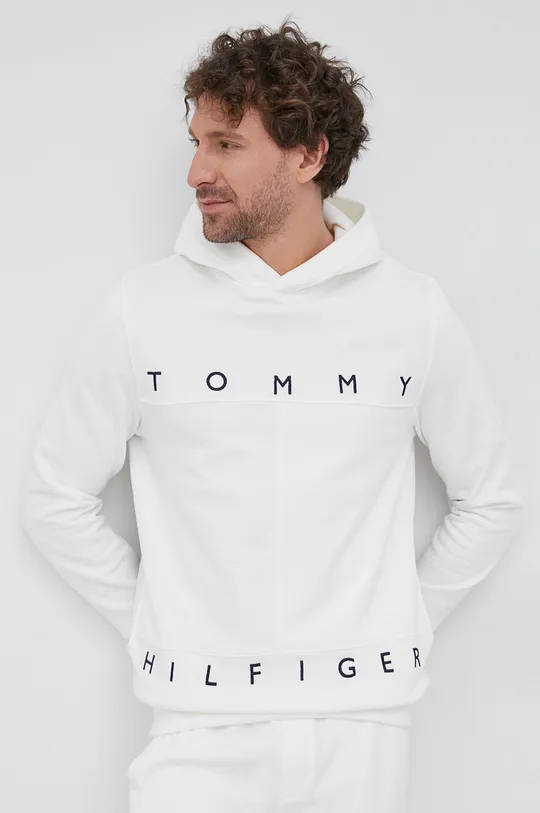 λευκό Βαμβακερή μπλούζα Tommy Hilfiger Ανδρικά