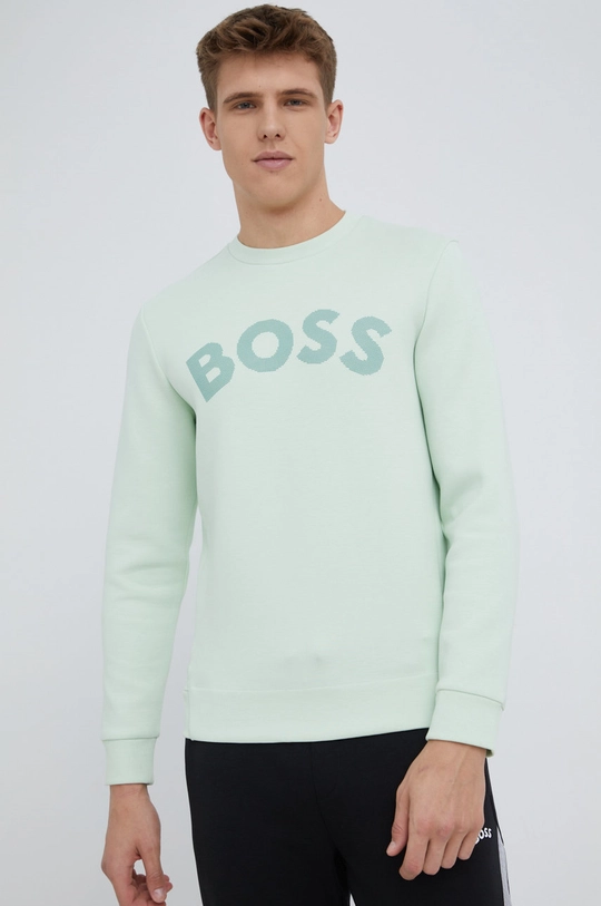 zielony BOSS bluza BOSS ATHLEISURE 50469363 Męski