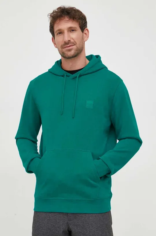 zelena Bombažen pulover BOSS CASUAL Moški