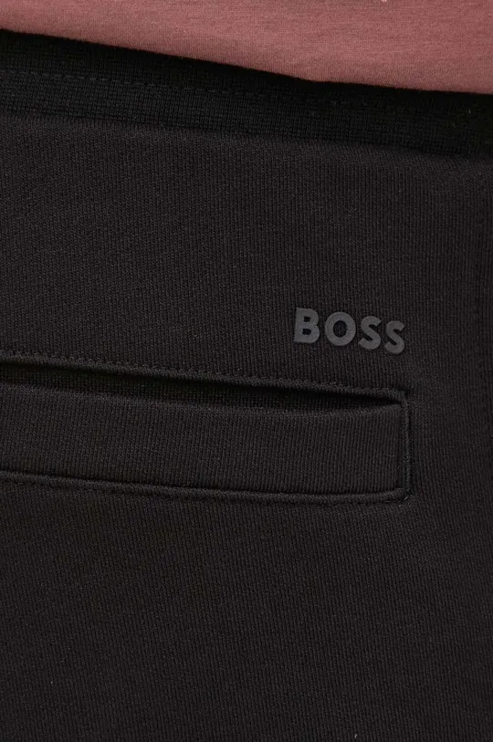 čierna Bavlnené nohavice Boss