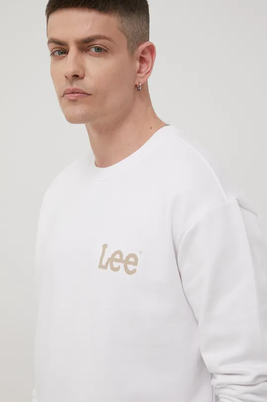 biały Lee bluza bawełniana Męski