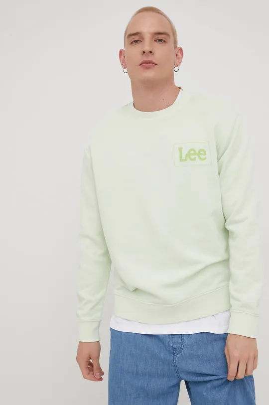 πράσινο Βαμβακερή μπλούζα Lee Ανδρικά