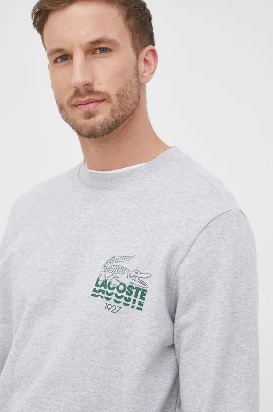 γκρί Βαμβακερή μπλούζα Lacoste