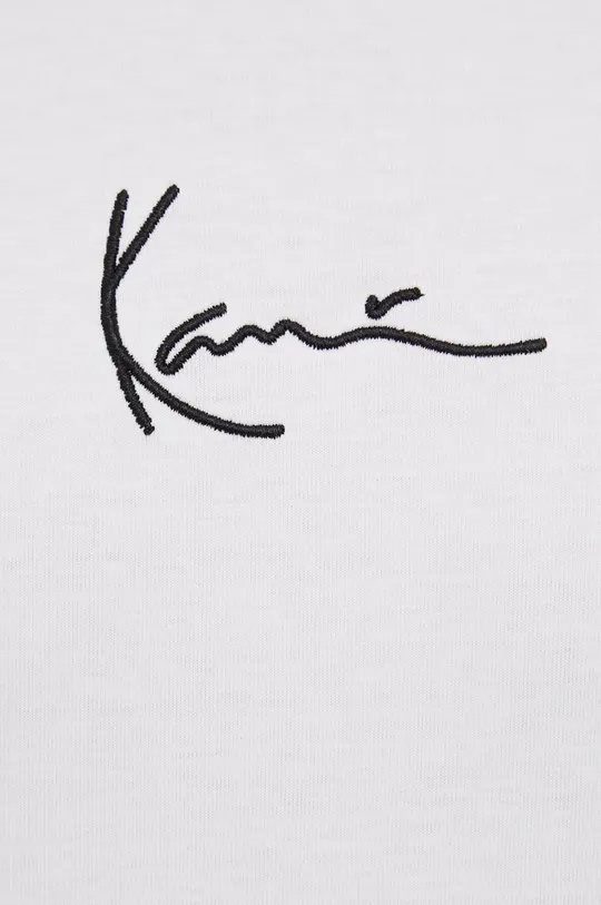 λευκό Βαμβακερή μπλούζα με μακριά μανίκια Karl Kani