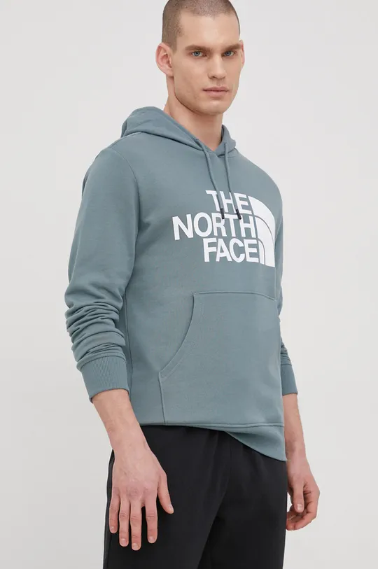 μπλε Βαμβακερή μπλούζα The North Face Ανδρικά