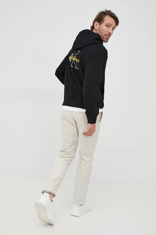 μαύρο Βαμβακερή μπλούζα Calvin Klein Jeans Ανδρικά