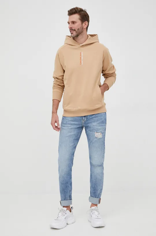Calvin Klein Jeans bluza bawełniana J30J320028.PPYY beżowy