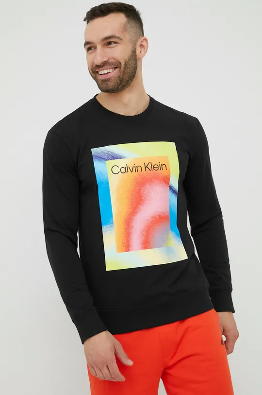 Pidžama - dukserica s kapuljačom Calvin Klein Underwear crna