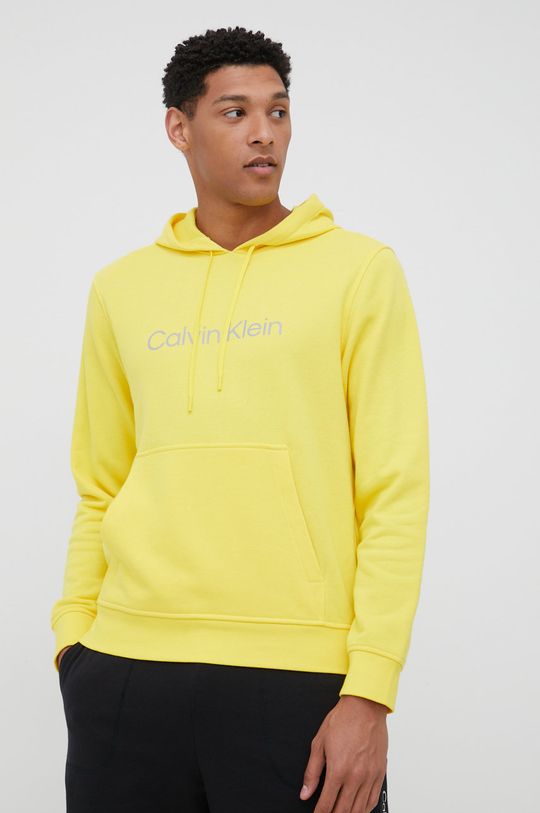 Tepláková mikina Calvin Klein Performance žlutá