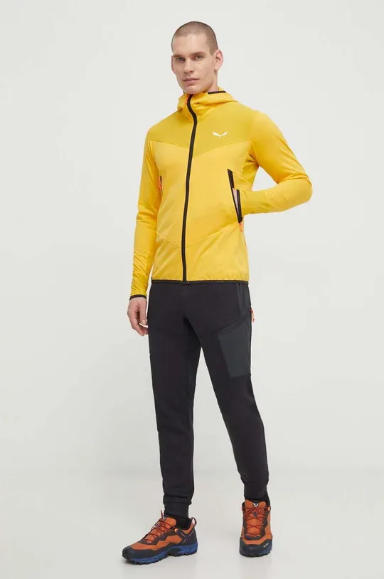Salewa sportos pulóver Agner Hybrid sárga